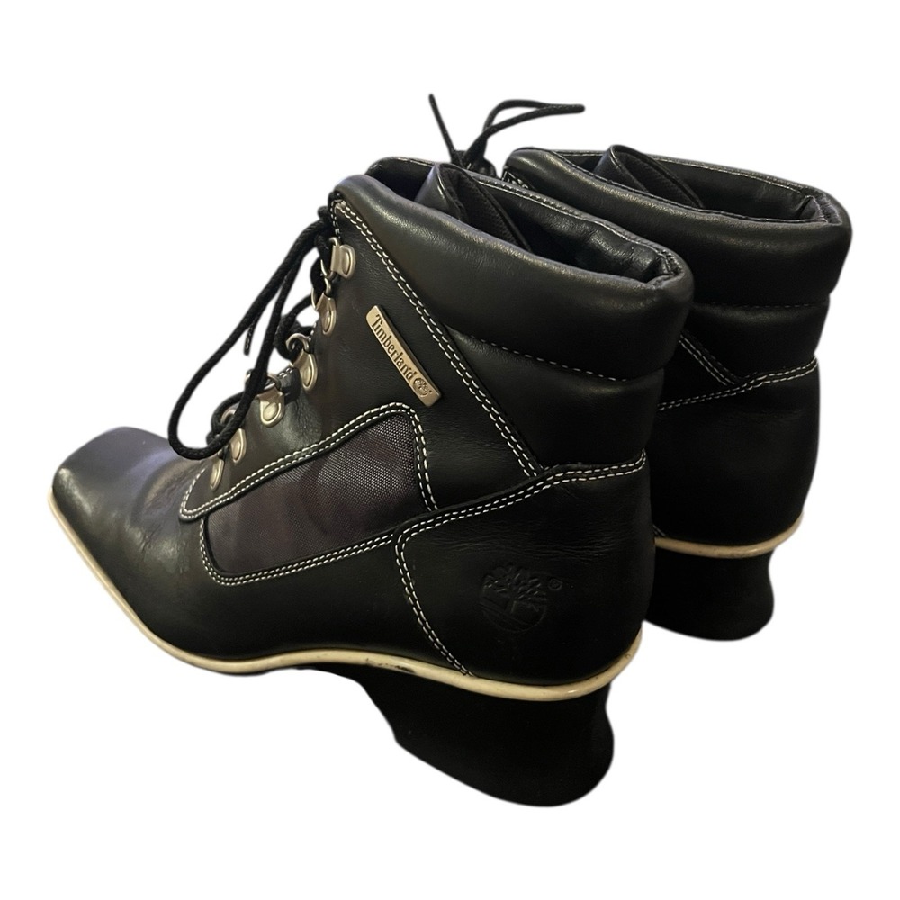 Womens Timberland Black and Grey Chelsea Heel Ankle Boots 6.5 - Picture 3 of 6